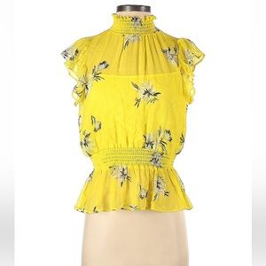 Great Jones Yellow Floral Blouse